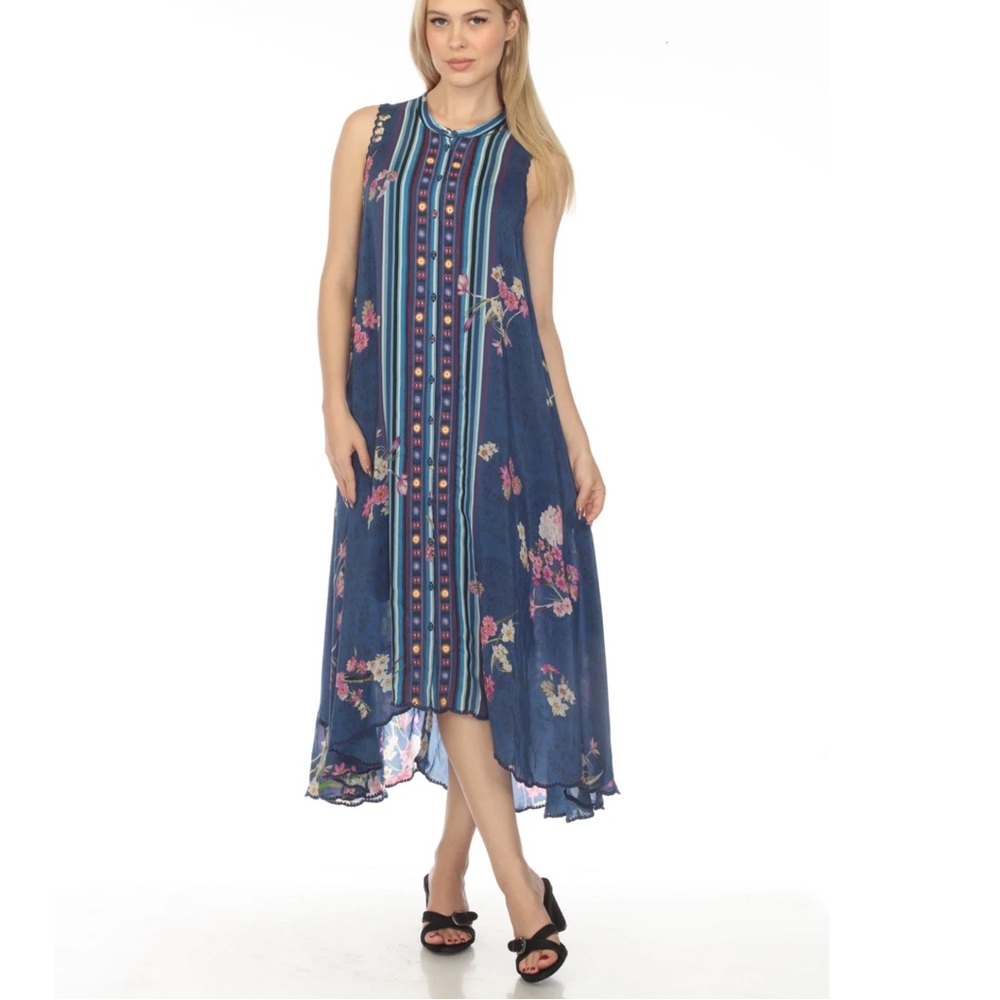 NWOT Johnny Was Willowa Kirra Floral Sleeveless Slip Dress Boho Chic C39422A3